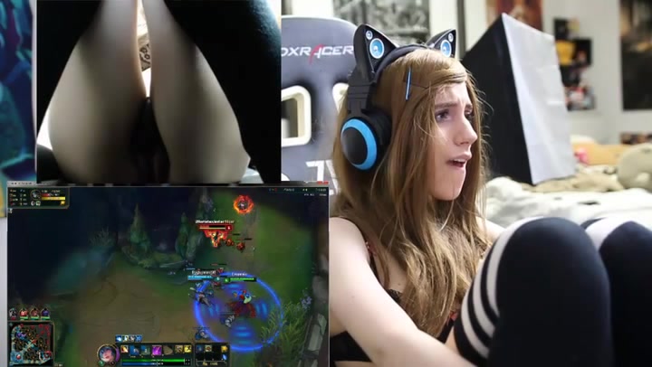 主播Lana Rain边自慰边直播游戏LOL 2小时超